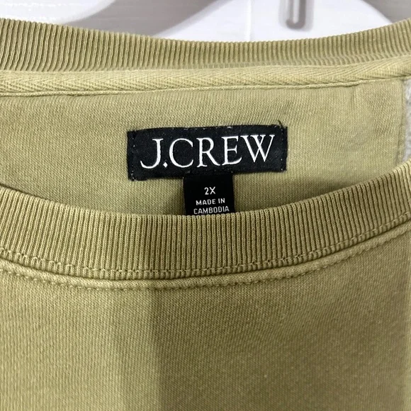 J crew green shoulder embellishment sweatshirt - Picture 3 of 3